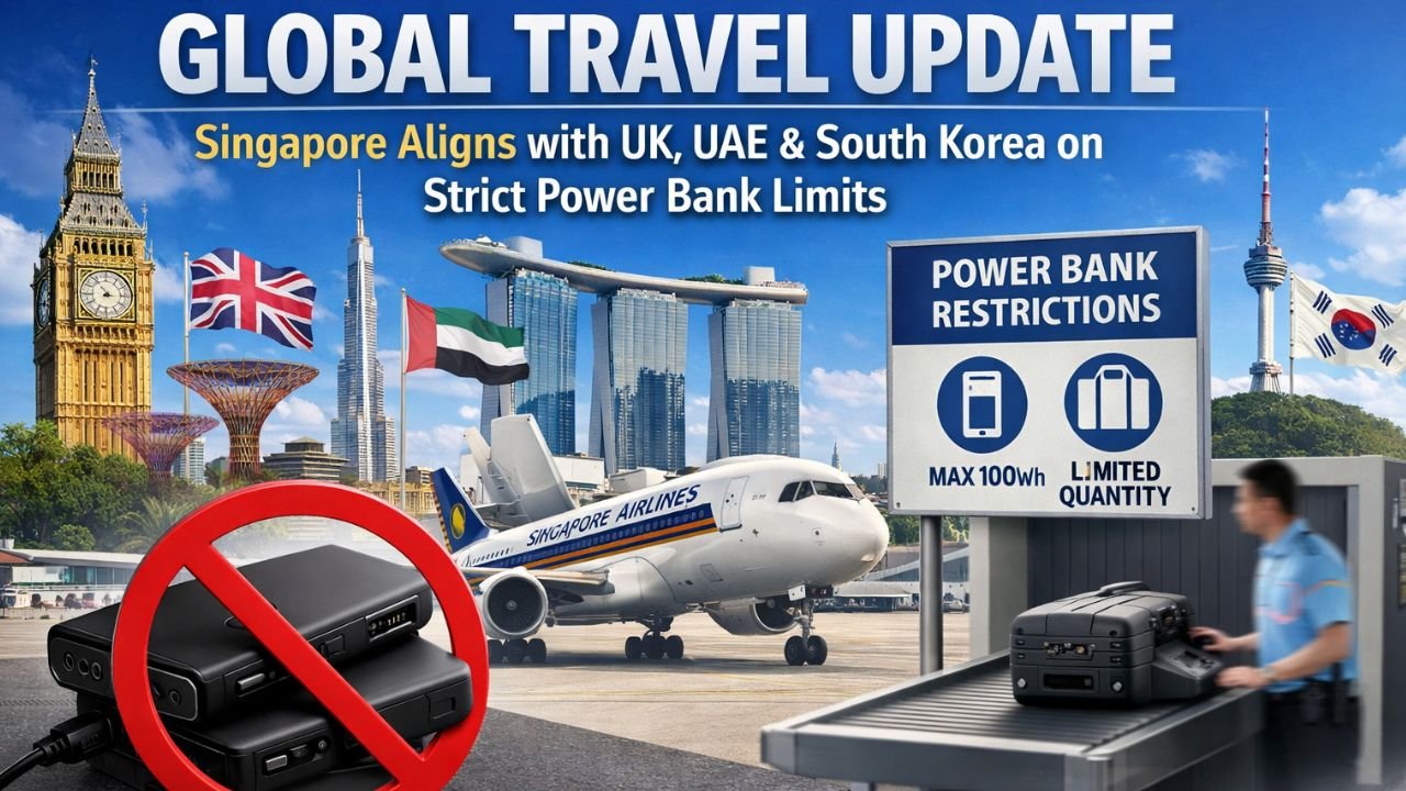 Global Travel Update: Singapore Aligns with UK, UAE & South Korea on Strict Power Bank Limits