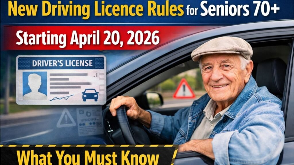New Driving Licence Rules for Seniors 70+ Starting April 20, 2026 – What You Must Know